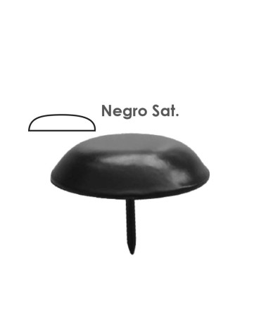 Clavo de Forja Liso en Negro Mate Sección Media Caña Aplastada