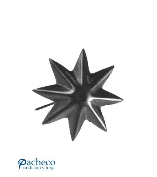 Clavo de Forja Estrella en Negro Satinado