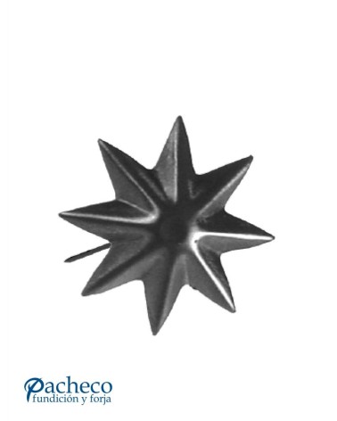 Clavo de Forja Estrella en Negro Satinado