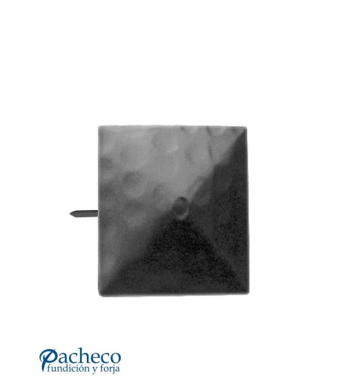 Clavo de Forja Cuadrado Martillado en Negro Satinado