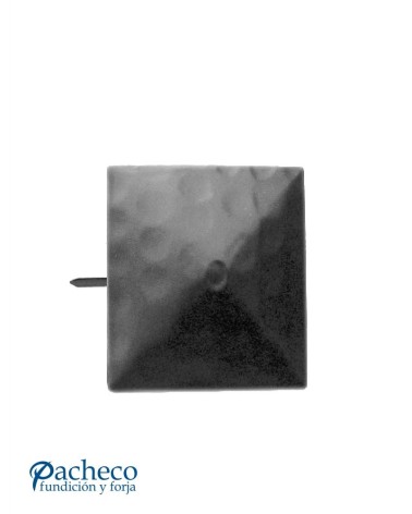 Clavo de Forja Cuadrado Martillado en Negro Satinado