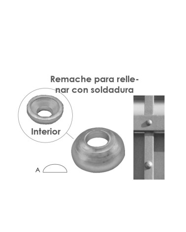 Remache para Rellenar con Soldadura  para Redondo 6 - 8 mm
