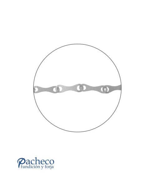 Cadena de Eslabones de Forja 150x43 mm Pletina 3 mm