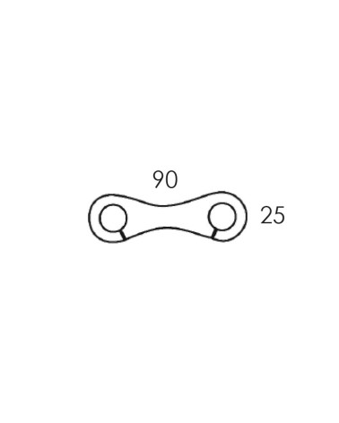 Cadena de Eslabones de Forja 90x25mm Pletina 6 mm