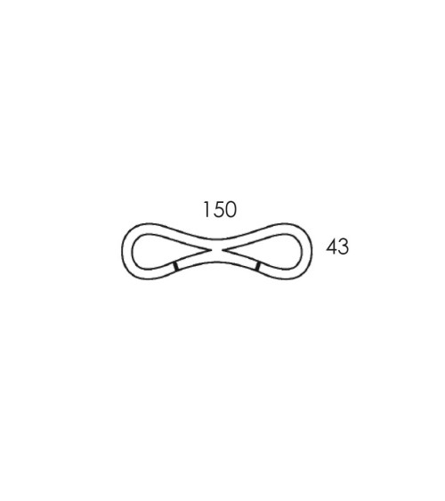 Cadena de Eslabones de Hierro Forjado 150x43 mm Pletina 3 mm