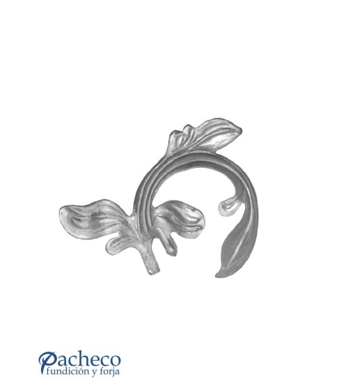 Hoja de Forja Curvada DCHA Ornamental Espesor 4 mm