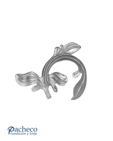 Hoja de Forja Curvada DCHA Ornamental Espesor 4 mm