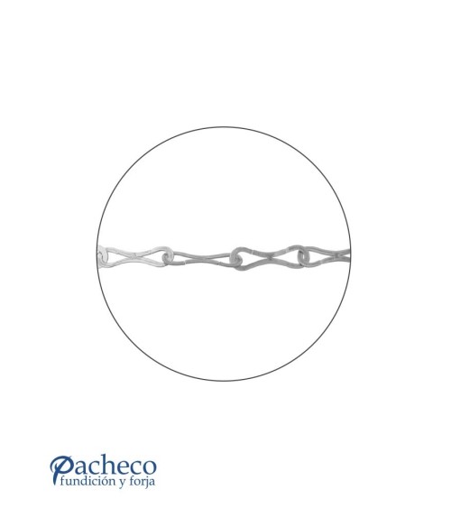 Cadena de Eslabones de Hierro Forjado 150x43 mm Pletina 3 mm