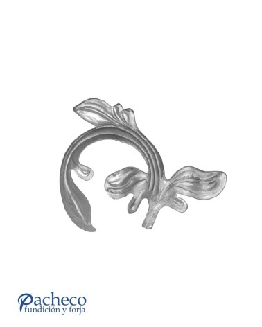 Hoja de Forja Curvada IZQ Ornamental Espesor 4 mm