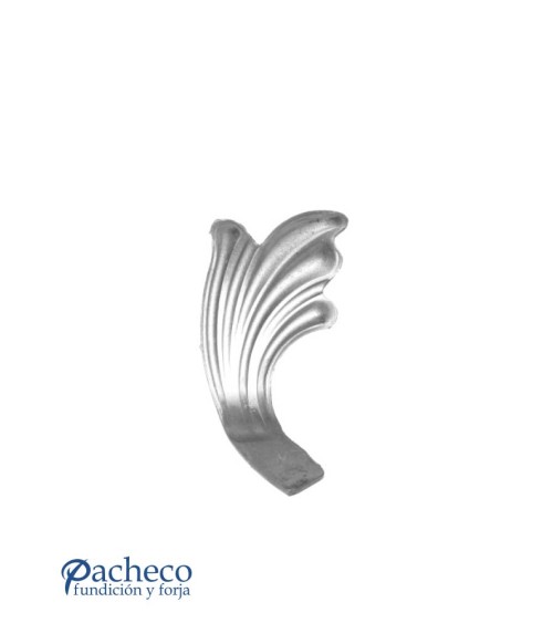 Hoja de Adorno de Hierro Forjado DCHA Espesor 2,5 mm