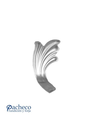 Hoja de Adorno de Hierro Forjado DCHA Espesor 2,5 mm