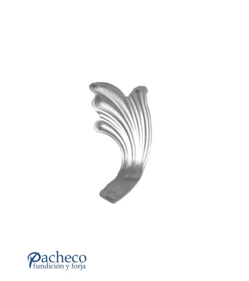 Hoja de Adorno de Hierro Forjado IZQ Espesor 2,5 mm