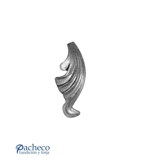 Hoja de Adorno de Hierro Forjado IZQ Espesor 3 mm