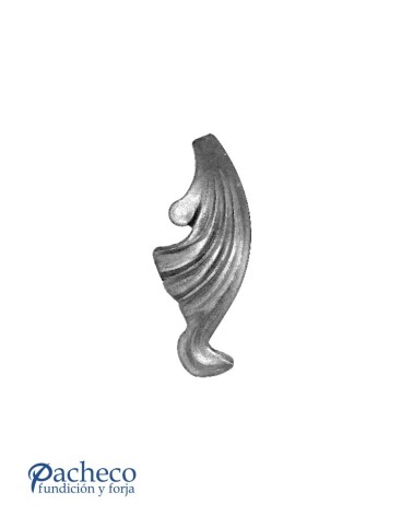 Hoja de Adorno de Hierro Forjado IZQ Espesor 3 mm