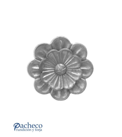 Adorno de Forja Decorativa Rosetón Doble Capa Espesor 5 mm