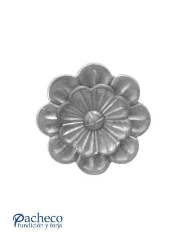Adorno de Forja Decorativa Rosetón Doble Capa Espesor 5 mm