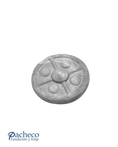 Adorno de Hierro Forjado Circular Estampado Espesor 5 mm