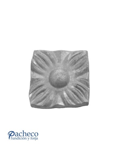 Adorno de Forja Cuadrado Decorativo Espesor 6 mm