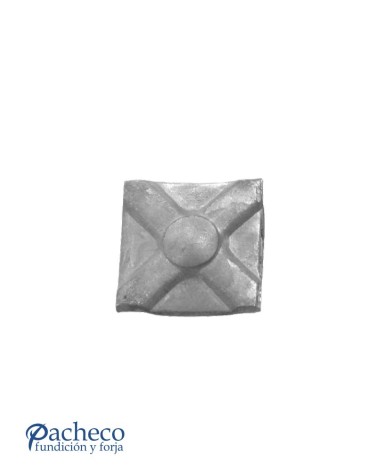 Adorno de Hierro Forjado Cuadrado Espesor 5 mm