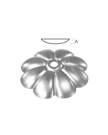 Plato de Forja en Forma de Rosetón para Redondo de 10 mm