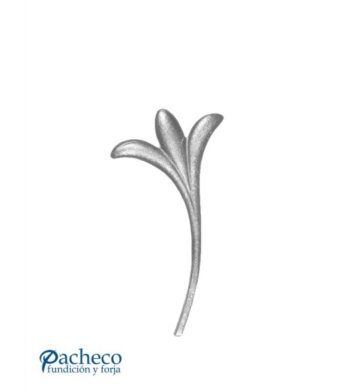 Remate Floral de Forja Cuadrado 10 mm