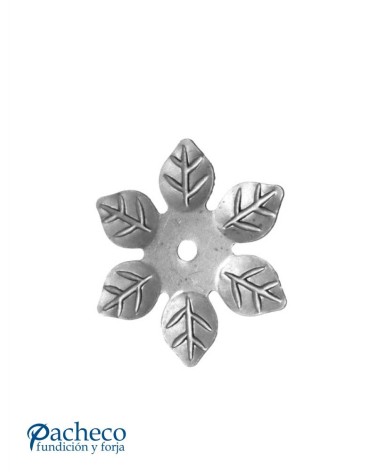 Adorno de Hierro Forjado Roseta para Redondo 10 mm