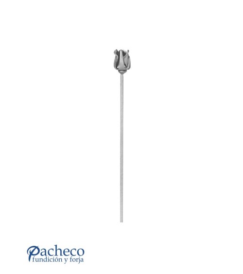 Rosa de Forja con Tallo Largo Redondo 8 mm