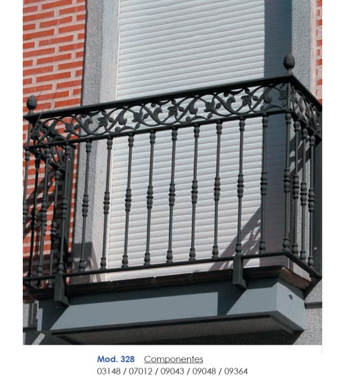 Macolla de Hierro Fundido Ornamental Alta para Redondo 14 - 16 mm