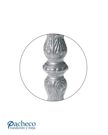 Macolla de Hierro Fundido Ornamental Alta para Redondo 14 - 16 mm