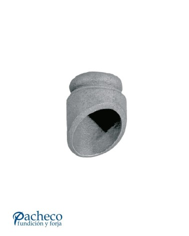 Macolla de Hierro Fundido Simple Ingleteada a 33º para Escaleras para Redondo 20 mm