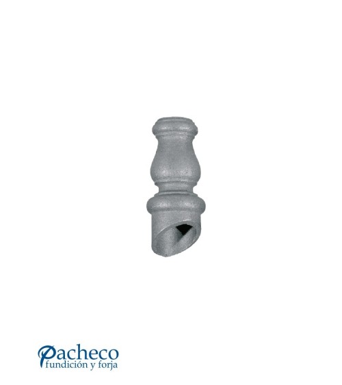 Macolla Ingleteada de Hierro Fundido para Escalera Lisa a 33º para Redondo 16 mm