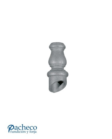 Macolla Ingleteada de Hierro Fundido para Escalera Lisa a 33º para Redondo 16 mm