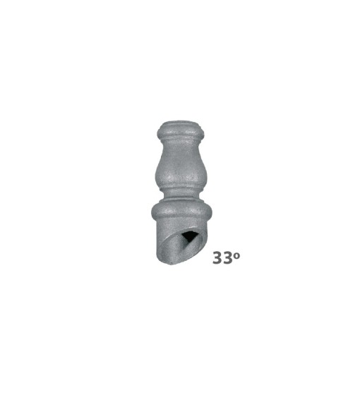 Macolla Ingleteada de Hierro Fundido para Escalera Lisa a 33º para Redondo 16 mm Macolla Ingleteada de Hierro Fundido para Escalera Lisa a 33º para Redondo 16 mm