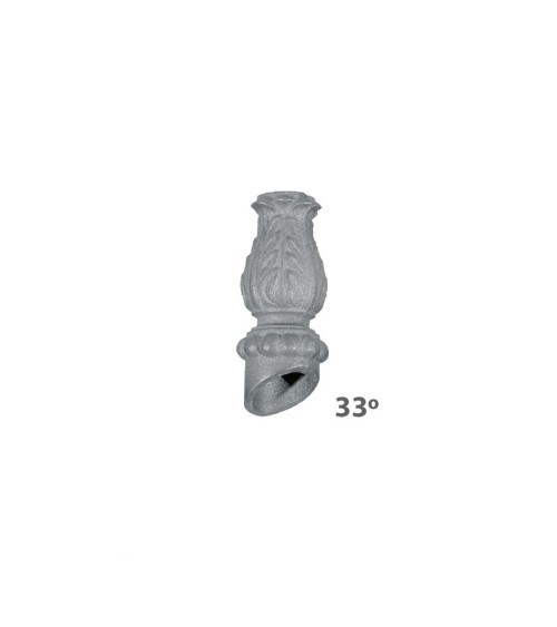 Macolla Ingleteada Ornamental de Hierro Fundido a 33º para Redondo 16 mm Macolla Ingleteada Ornamental de Hierro Fundido a 33º para Redondo 16 mm