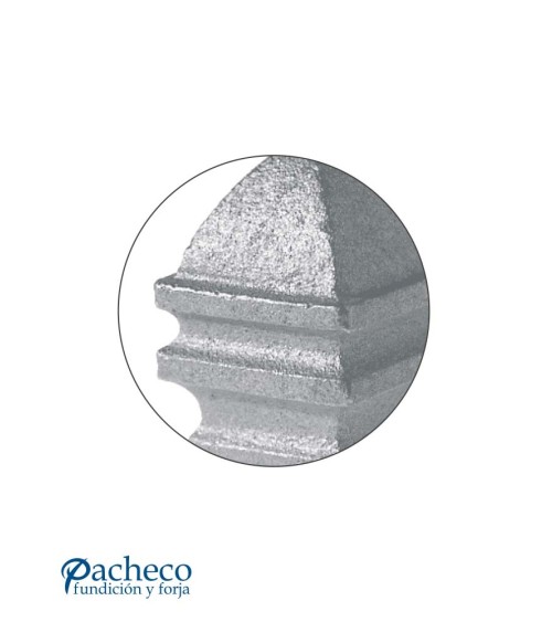 Remate Piramidal de Hierro Fundido para Cuadrado 16 mm