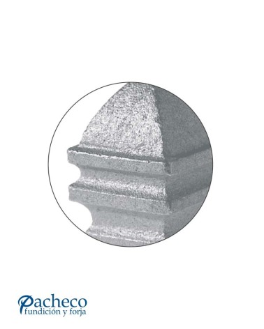 Remate Piramidal de Hierro Fundido para Cuadrado 16 mm