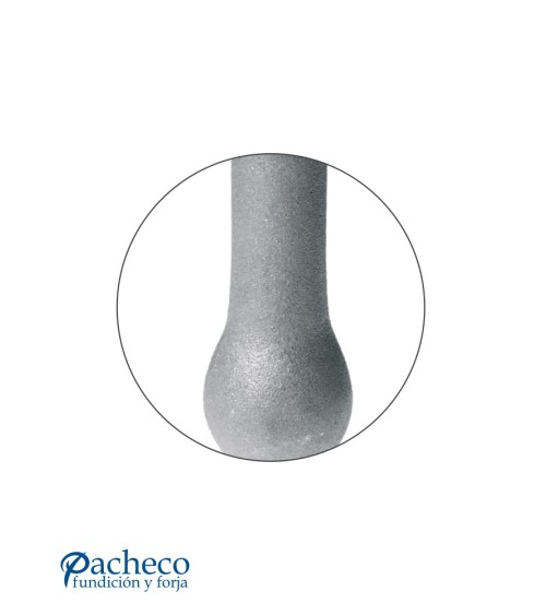 Macolla de Hierro Fundido Cilindrica Lisa Alta para Redondo 20 mm