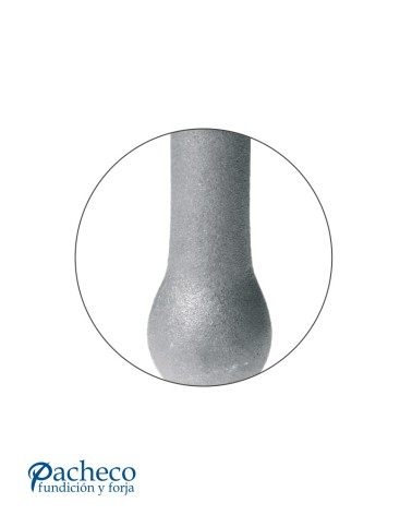 Macolla de Hierro Fundido Cilindrica Lisa Alta para Redondo 20 mm