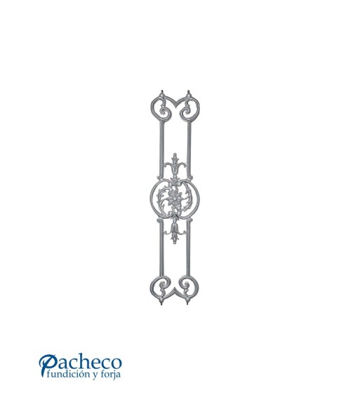 Balaustrada de Aluminio Fundido Ornamental  Con Rosetón Central M8 x2