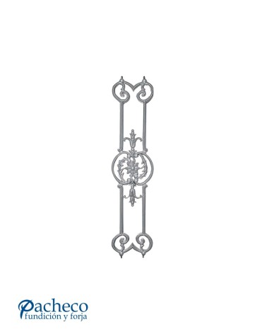 Balaustrada de Aluminio Fundido Ornamental  Con Rosetón Central M8 x2