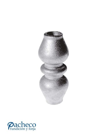 Macolla de Hierro Fundido Bulbo Doble para Redondo 20 mm