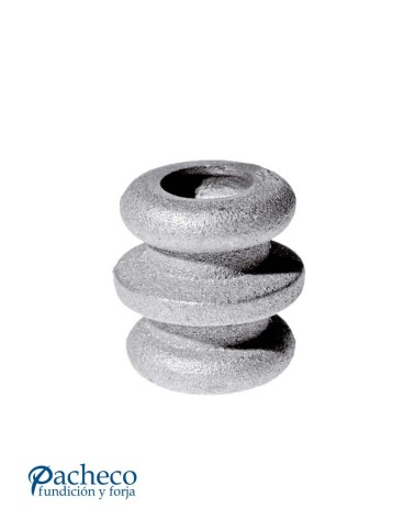 Macolla de Hierro Fundido con Tres Anillos para Redondo 20 mm