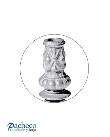 Macolla de Hierro Fundido Ornamental Alta para Redondo 16 mm