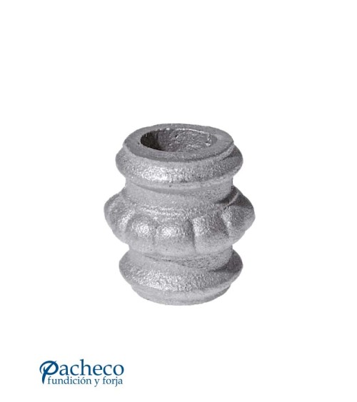 Macolla de Hierro Fundido Abombada Ornamental para Redondo 14 - 16 - 20 mm