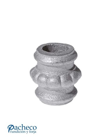 Macolla de Hierro Fundido Abombada Ornamental para Redondo 14 - 16 - 20 mm