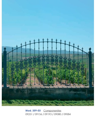 Macolla de Hierro Fundido Abombada Ornamental para Redondo 14 - 16 - 20 mm