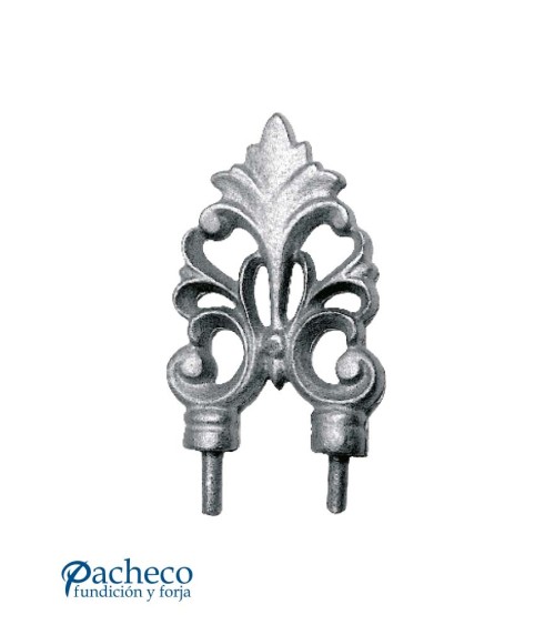 Remate Ornamental de Fundido para Soldar con Relieve a Dos Caras