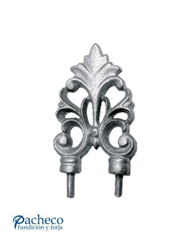Remate Ornamental de Fundido para Soldar con Relieve a Dos Caras