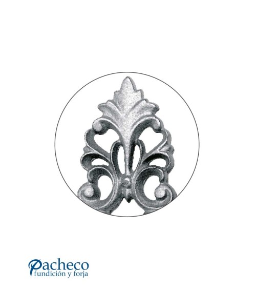 Remate Ornamental de Fundido para Soldar con Relieve a Dos Caras