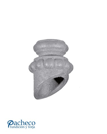 Macolla de Hierro Fundido Ingleteada para Escalera Abombada a 33º para Redondo 16 mm